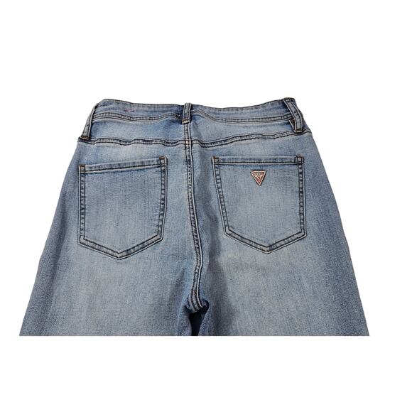 Guess size 29 high rise lift mom jeans raw hem ankle crop EUC casual everyday - Picture 1 of 9